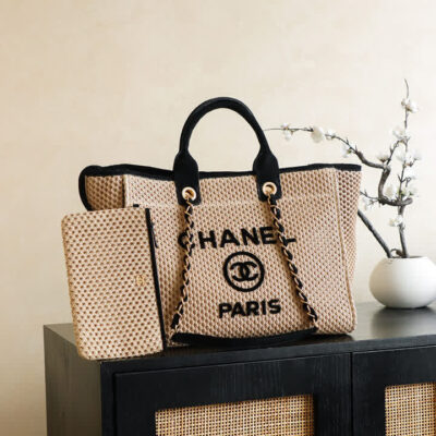 Chanel Raffia Deauville Tote Handbag – VB86981729384 Chanel Raffia Deauville Tote Handbag – VB86981729384